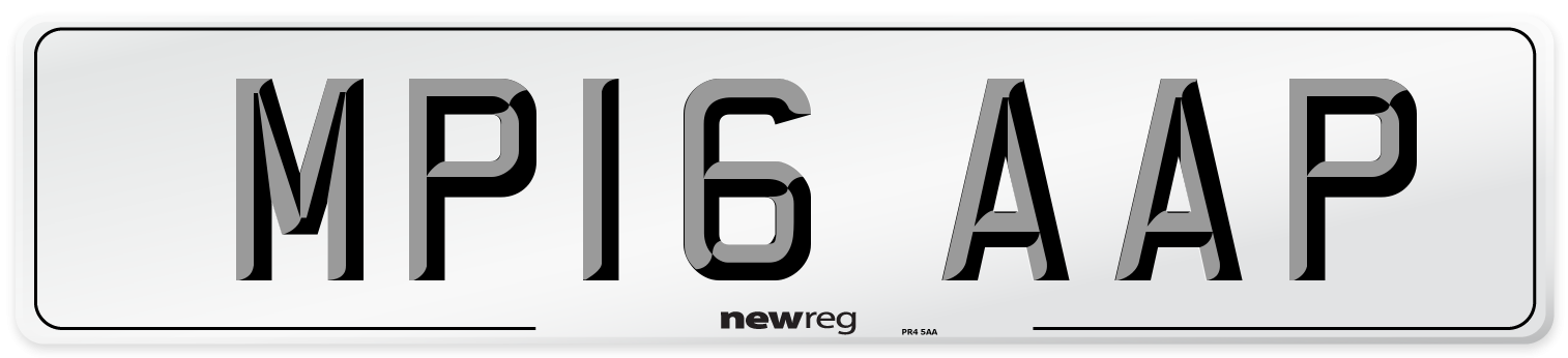MP16 AAP Number Plate from New Reg